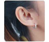 CZ Silver Huggies Earring HO-1605